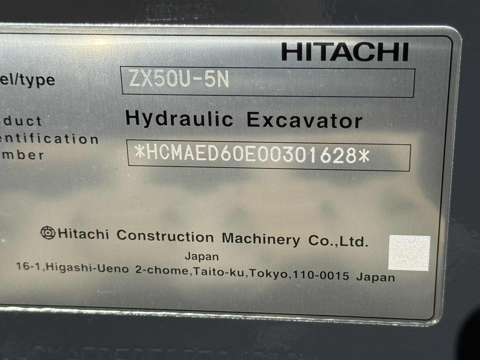 2026 Hitachi ZX50U-5 Excavators - Mini | Sonsray Machinery