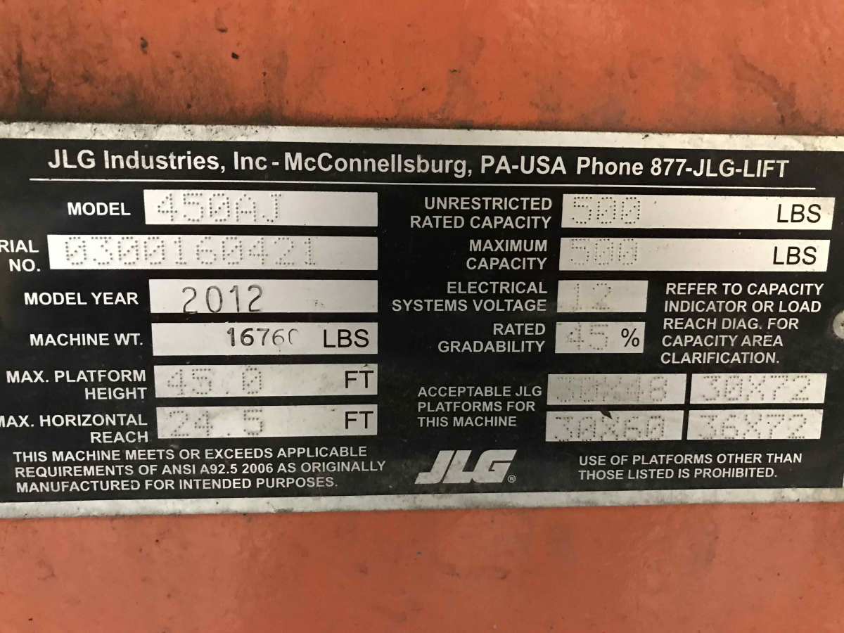 Detail Photo - 2012 JLG 450AJ | image 2